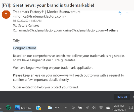 Applying For Our Trademark!