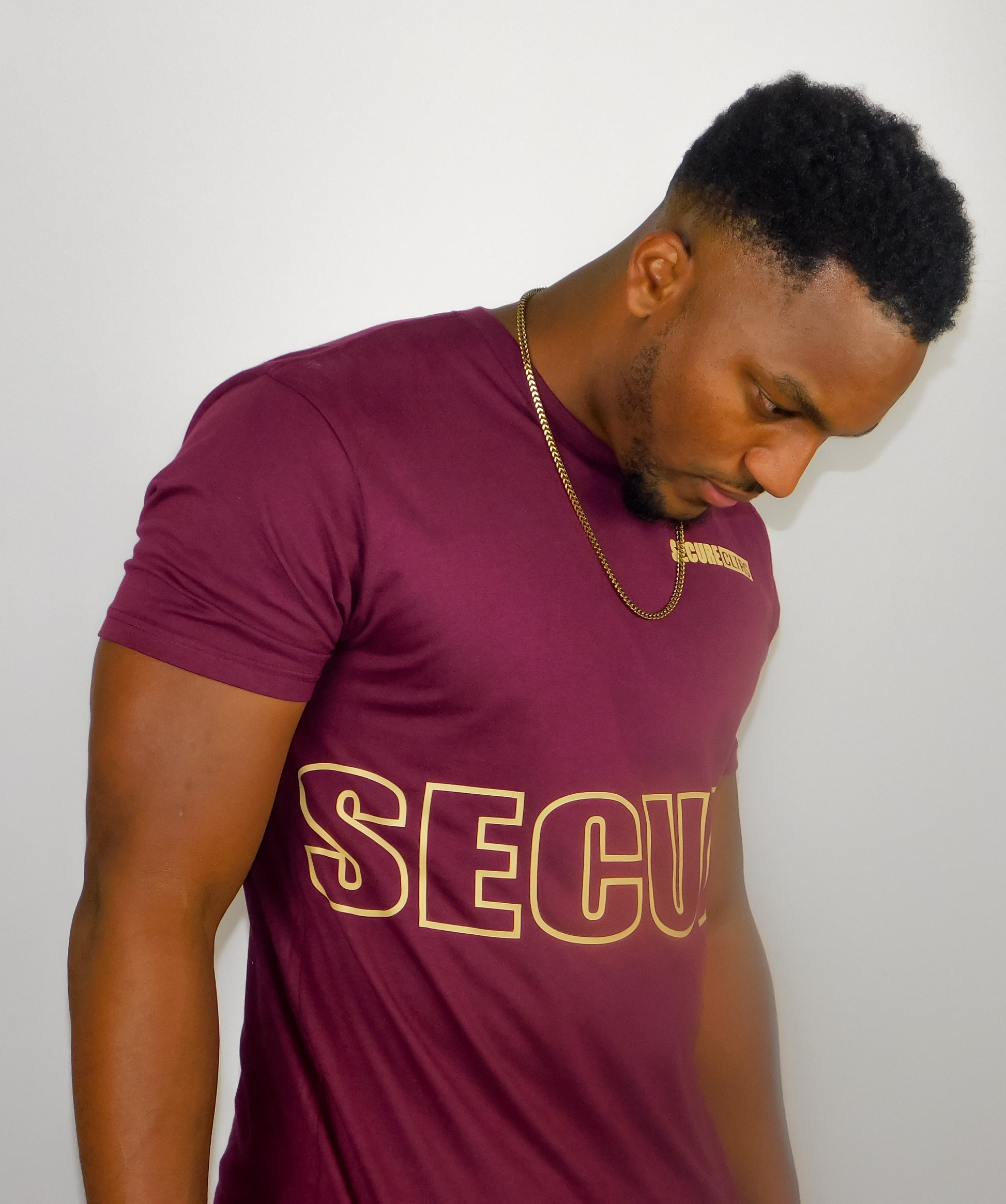 Hollow Tee - Burgundy - Secure Cultures
