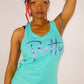 Pretty Secure Racerback Tank- Teal - Secure Cultures