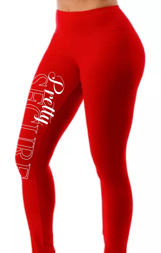 Pretty Secure Leggings - Red - Secure Cultures
