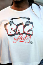 Load image into Gallery viewer, Bag Lady Crop Tee Red/Blk - Secure Cultures